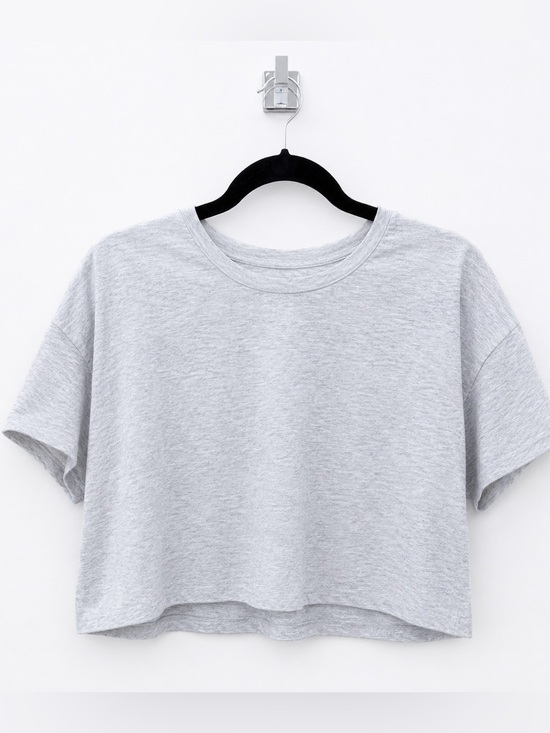 lululemon athletica Tops - Lululemon Grey Cropped T Shirt Size M 8 10 Athletic Top